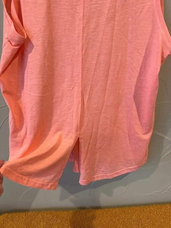 Women's Sleeveless Scoop Neck Tank Top in Coral Pink - Picture 4 of 5